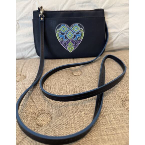 Brighton Black and Blue Shoulder Bag - Picture 5 of 7